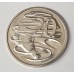 AUSTRALIA 1987 . TWENTY 20 CENTS COIN . PLATYPUS